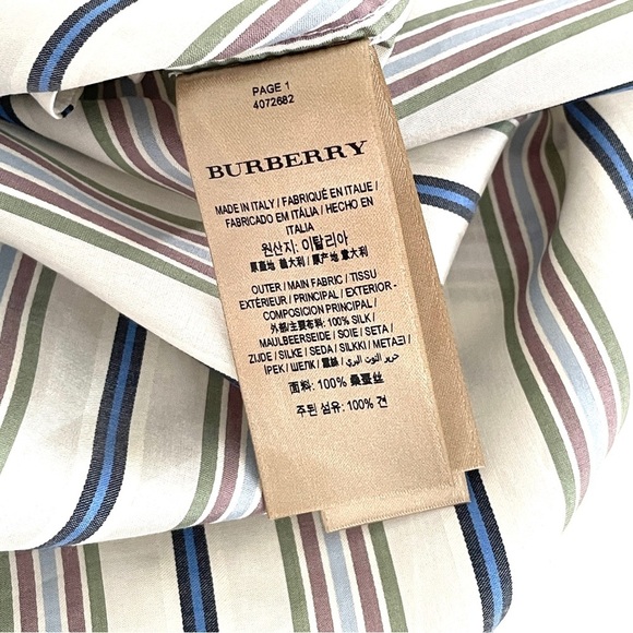 Burberry Striped Silk Shirt Dress - Picture 9 of 16